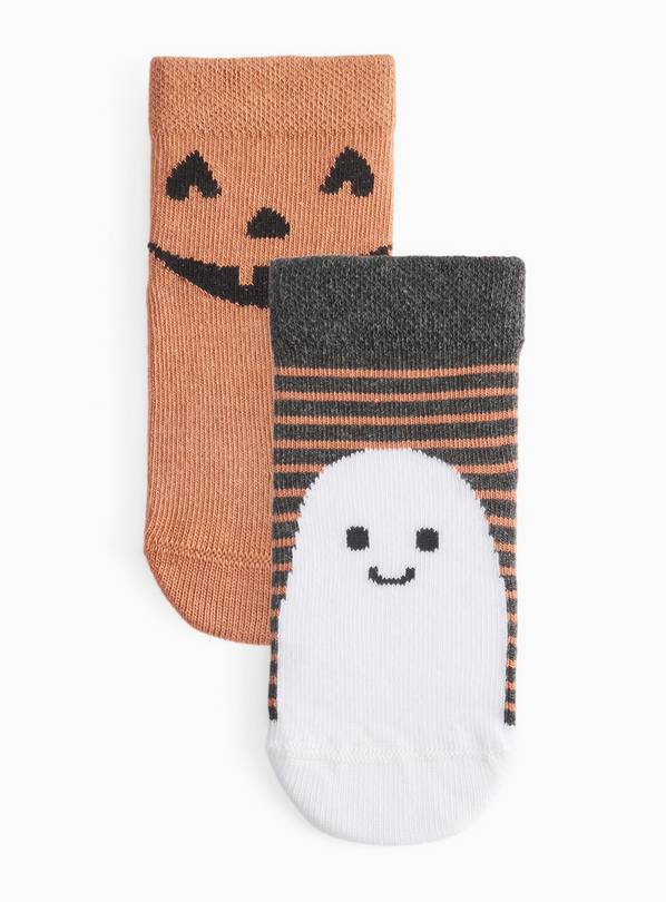 2 Pack Halloween Mono Socks 12-24 months